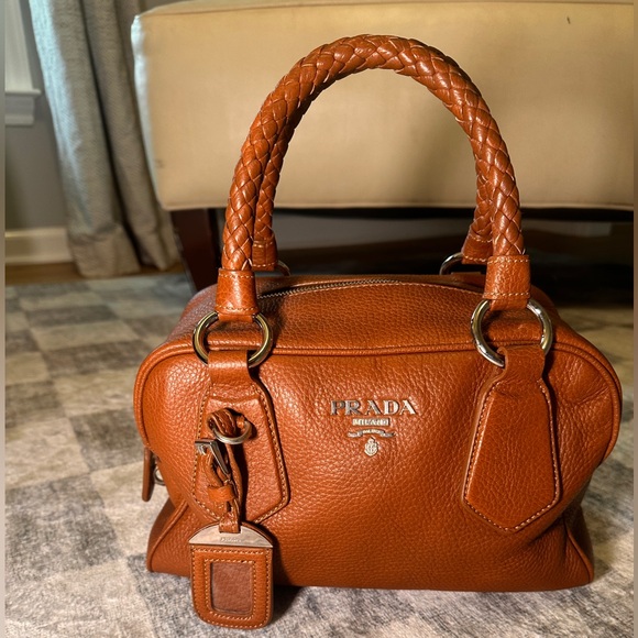 BLACK FRIDAY SALE! Authentic Prada Real Leather Satchel Handbag - Picture 1 of 10